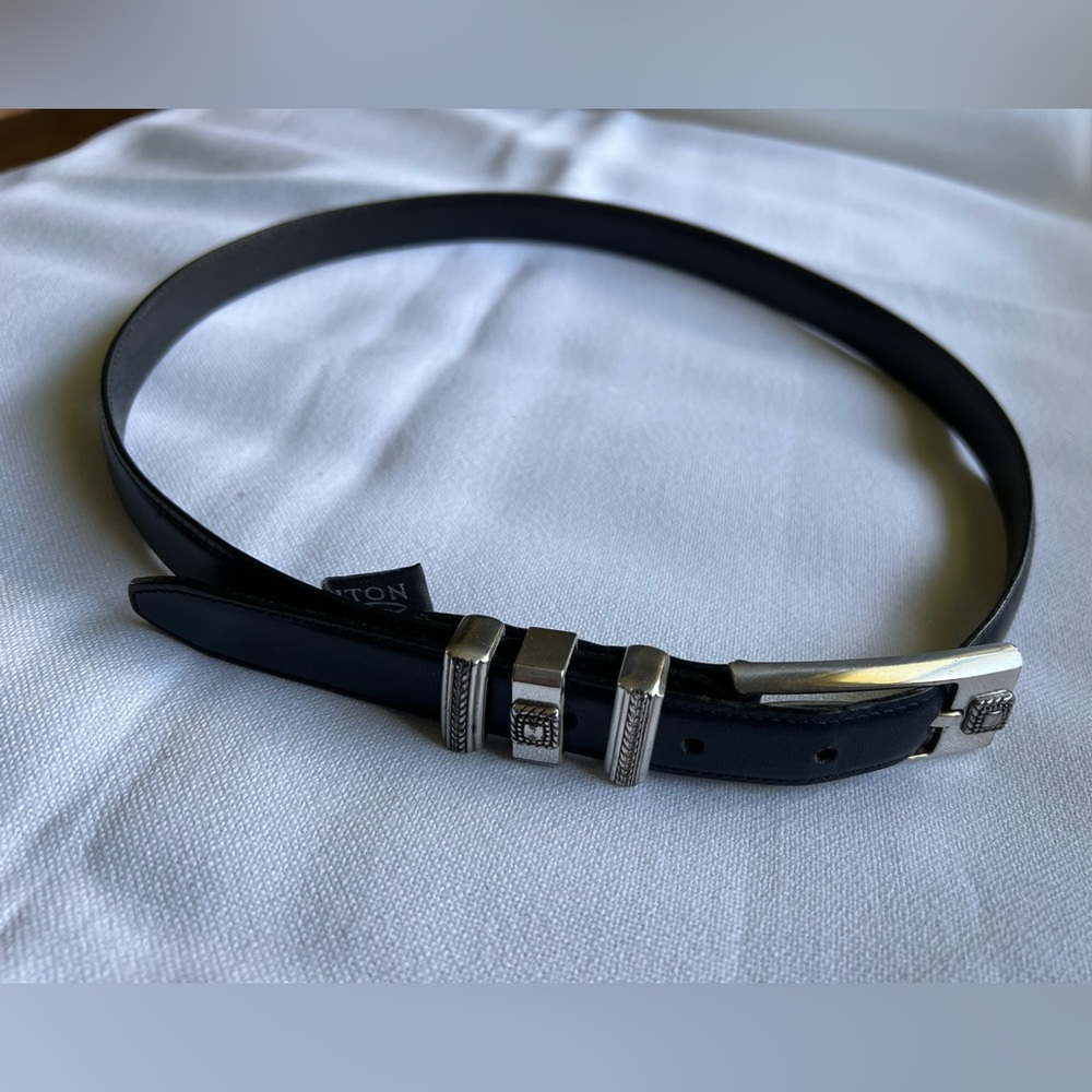 Brighton Black and Silver Belt ML 32 - Picture 4 of 13